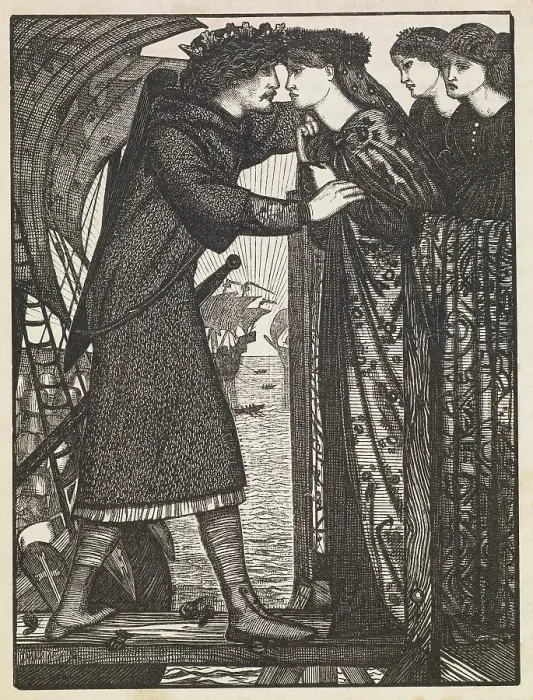 Framed Print : King Sigurd the Crusader - A Norse Saga, 1862. Creator: Dalziel Brothers Framed Print : King Sigurd the Crusader - A Norse Saga, 1862. Creator: Dalziel Brothers