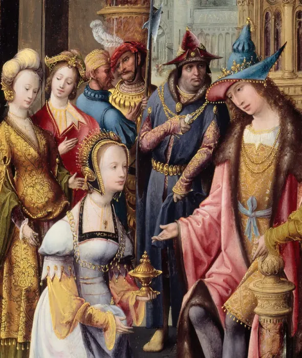 Framed Print : King Solomon Receiving the Queen of Sheba, 1515 / 20. Creator Framed Print : King Solomon Receiving the Queen of Sheba, 1515 / 20. Creator