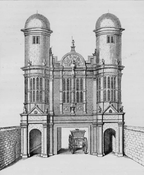 Framed Print : King Street Gate, Westminster, c1725 (1911). Artist: George Vertue Framed Print : King Street Gate, Westminster, c1725 (1911). Artist: George Vertue