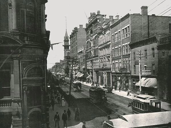 King Street looking west, Toronto, Canada, 1895. Creator: W &s Ltd