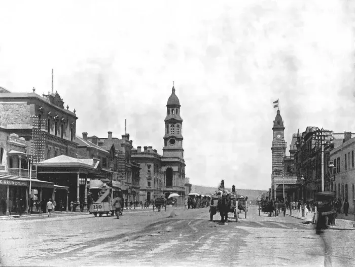 Framed Print : King William Street looking south, Adelaide, Australia, 1895. Creator: York & Son Framed Print : King William Street looking south, Adelaide, Australia, 1895. Creator: York & Son