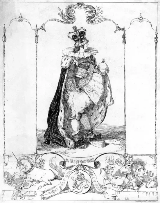 Framed Print : A Kingdom, 19th century. Artist: Alfred Crowquill Framed Print : A Kingdom, 19th century. Artist: Alfred Crowquill