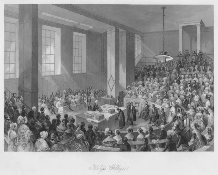 Framed Print : Kings College, c1841. Artist: Henry Melville Framed Print : Kings College, c1841. Artist: Henry Melville