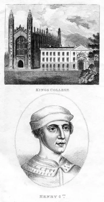 Framed Print : Kings College, Cambridge, and Henry VI, 1801 Framed Print : Kings College, Cambridge, and Henry VI, 1801