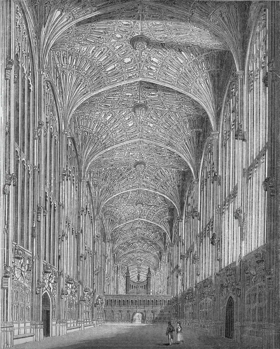 Framed Print : Kings College Chapel, 1845 Framed Print : Kings College Chapel, 1845