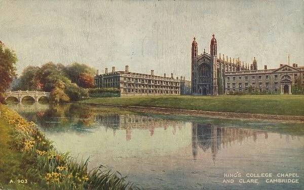 Kings College Chapel and Clare College, Cambridge, c1935