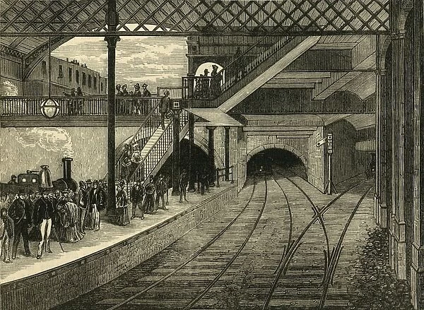 Kings Cross Underground Station in 1868, (c1876). Creator: Unknown