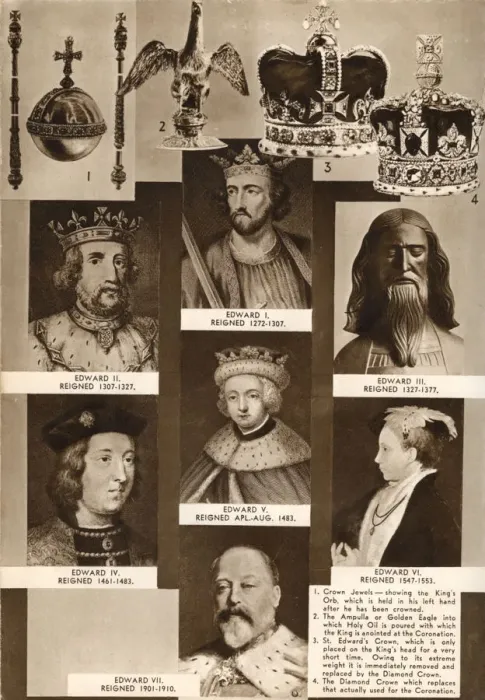 Framed Print : Kings and crown jewels, 1937 Framed Print : Kings and crown jewels, 1937