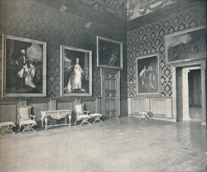 Framed Print : The Kings Drawing Room at Kensington Palace, c1899, (1901). Artist: Thiele & Co Framed Print : The Kings Drawing Room at Kensington Palace, c1899, (1901). Artist: Thiele & Co