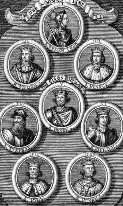 Framed Print : Kings of England. Artist: George Vertue Framed Print : Kings of England. Artist: George Vertue
