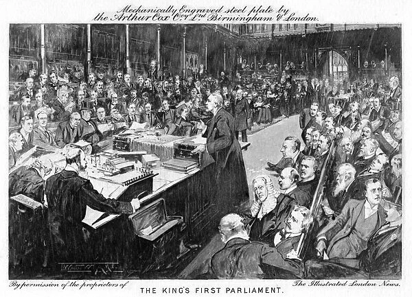 The kings first parliament, 1902-1903. Artist: Arthur Cox Illustrating Co