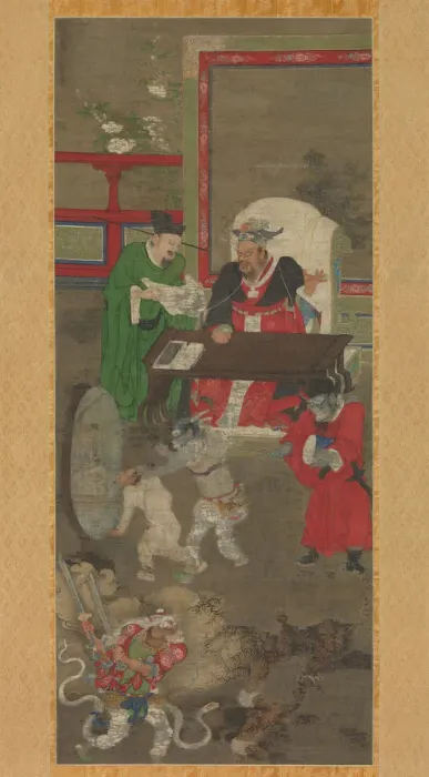 Framed Print : Ten Kings of Hell, before 1195. Creator: Jin Chushi Framed Print : Ten Kings of Hell, before 1195. Creator: Jin Chushi