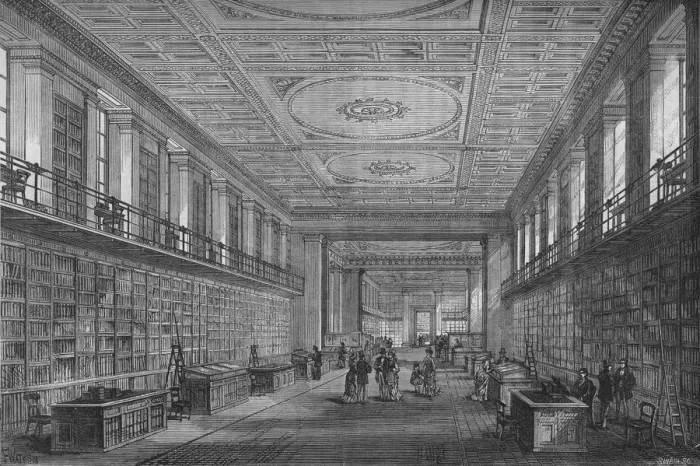Framed Print : The Kings Library, London, 1878 Framed Print : The Kings Library, London, 1878