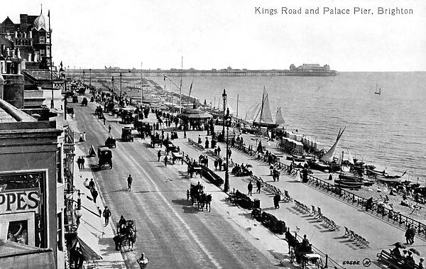 Kings Road and the Palace Pier, Brighton, Sussex, early 20th century