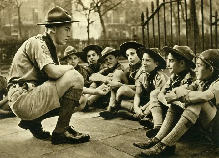 Framed Print : A King's Scout Taking to Boy Scouts from Gibraltar, London 1941, 1944. Creator: Unknown Framed Print : A King's Scout Taking to Boy Scouts from Gibraltar, London 1941, 1944. Creator: Unknown