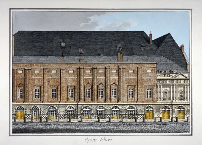 Framed Print : The Kings Theatre, Haymarket, Westminster, London, 1807. Artist: Charles Tomkins Framed Print : The Kings Theatre, Haymarket, Westminster, London, 1807. Artist: Charles Tomkins