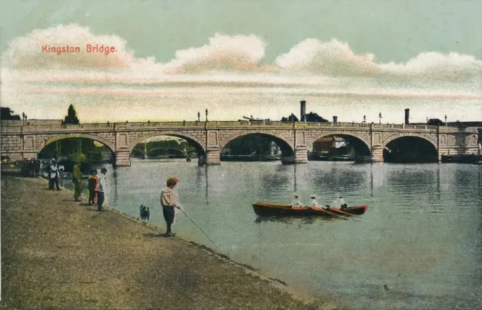 Framed Print : Kingston Bridge, 1908 Framed Print : Kingston Bridge, 1908