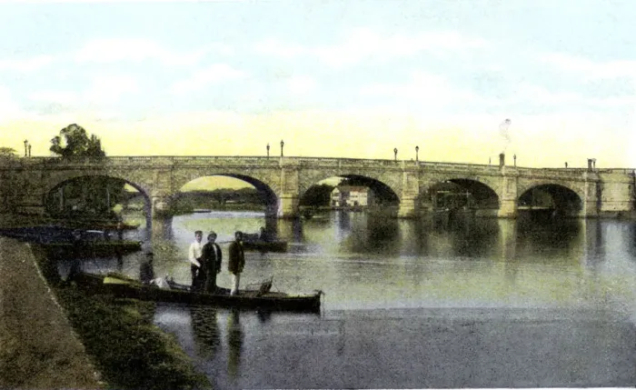 Framed Print : Kingston upon Thames Bridge, London, 20th Century Framed Print : Kingston upon Thames Bridge, London, 20th Century