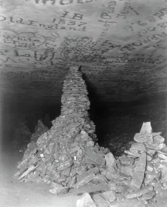 Framed Print : Kinhicky's Cairn (stalagmite), Mammoth Cave, Edmondson County, Kentucky, c1891. Creator: Frances Benjamin Johnston. Kinhicky's Cairn (stalagmite), Mammoth Cave, Edmondson County, Kentucky, c1891. Creator: Frances Benjamin Johnston Framed Print : Kinhicky's Cairn (stalagmite), Mammoth Cave, Edmondson County, Kentucky, c1891. Creator: Frances Benjamin Johnston. Kinhicky's Cairn (stalagmite), Mammoth Cave, Edmondson County, Kentucky, c1891. Creator: Frances Benjamin Johnston