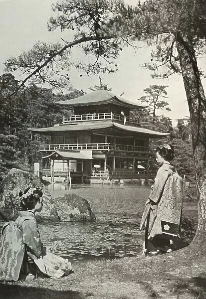 Kinkakuji (The Golden Pavilion), 1910. Creator: Herbert Ponting