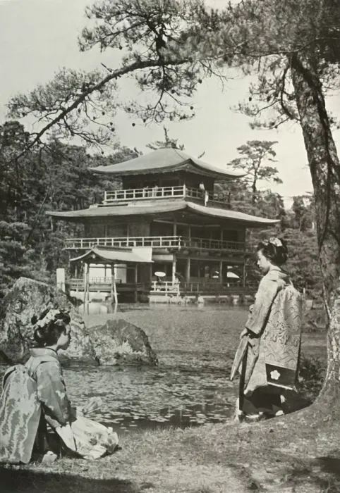 Framed Print : Kinkakuji (The Golden Pavilion), 1910. Creator: Herbert Ponting Framed Print : Kinkakuji (The Golden Pavilion), 1910. Creator: Herbert Ponting