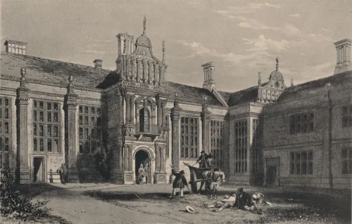 Framed Print : Kirby Hall, Northamptonshire, 1915 Framed Print : Kirby Hall, Northamptonshire, 1915