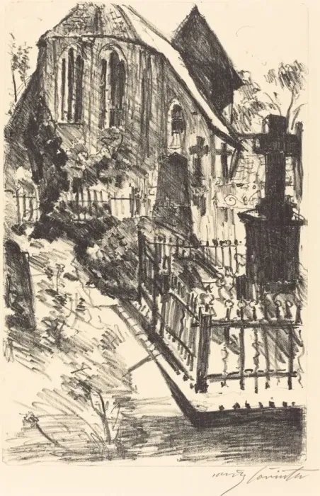 Framed Print : Kirchhof (Cemetery), 1916. Creator: Lovis Corinth Framed Print : Kirchhof (Cemetery), 1916. Creator: Lovis Corinth