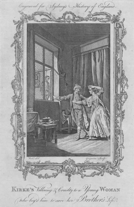 Framed Print : Kirkes villainy & cruelty to a young woman who beg d him to save his brothers life, 1773 Framed Print : Kirkes villainy & cruelty to a young woman who beg d him to save his brothers life, 1773