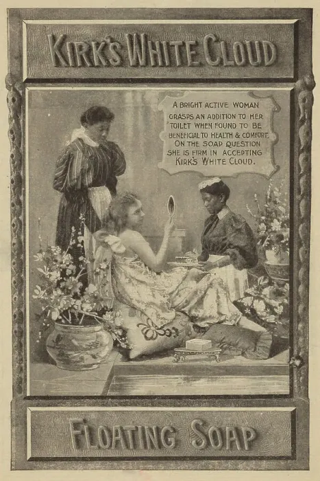 Framed Print : Kirk's White Cloud floating soap, 1898-02. Creator: Unknown