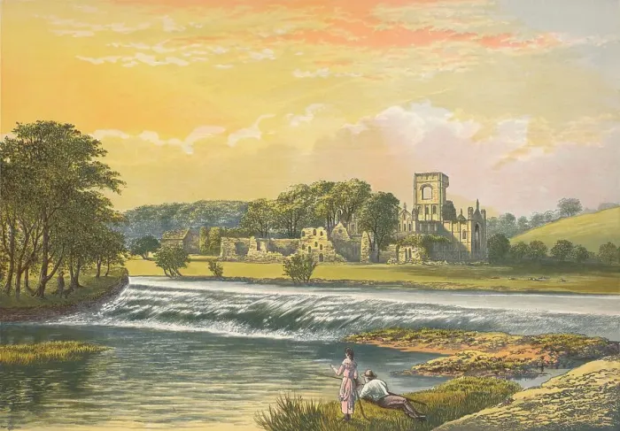 Framed Print : Kirkstall Abbey, c1880, (1897). Artist: Alexander Francis Lydon Framed Print : Kirkstall Abbey, c1880, (1897). Artist: Alexander Francis Lydon
