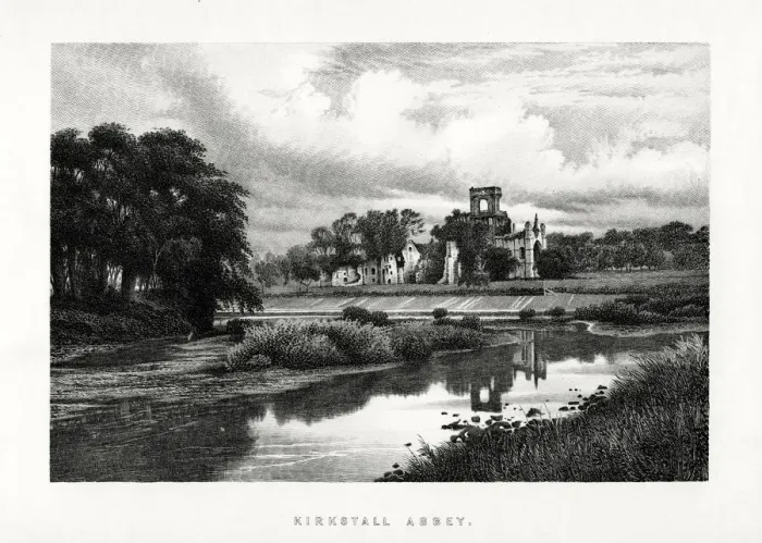 Framed Print : Kirkstall Abbey, Leeds, Yorkshire, 1896 Framed Print : Kirkstall Abbey, Leeds, Yorkshire, 1896