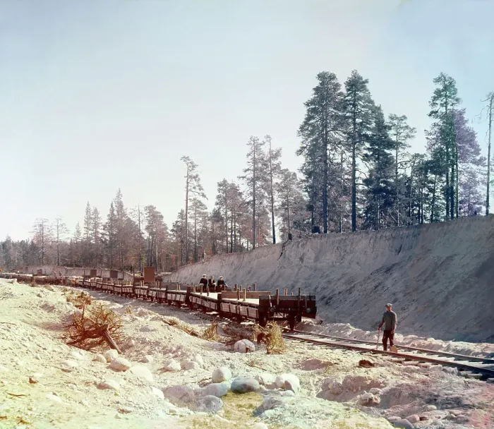 Framed Print : Kirosskii quarry, 1915. Creator: Sergey Mikhaylovich Prokudin-Gorsky Framed Print : Kirosskii quarry, 1915. Creator: Sergey Mikhaylovich Prokudin-Gorsky