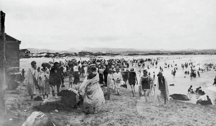 Framed Print : Kirra Beach, Gold Coast, Queensland, 1922. Creator: Jack Bain