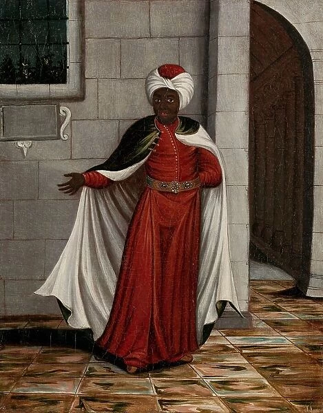 The Kislar Aghassi, Chief of the Black Eunuchs of the Sultan, 1700-1737. Creator: Workshop of Jean Baptiste Vanmour