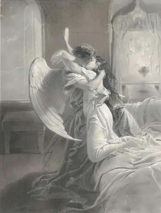 Framed Print : The Kiss. Private Collection Framed Print : The Kiss. Private Collection