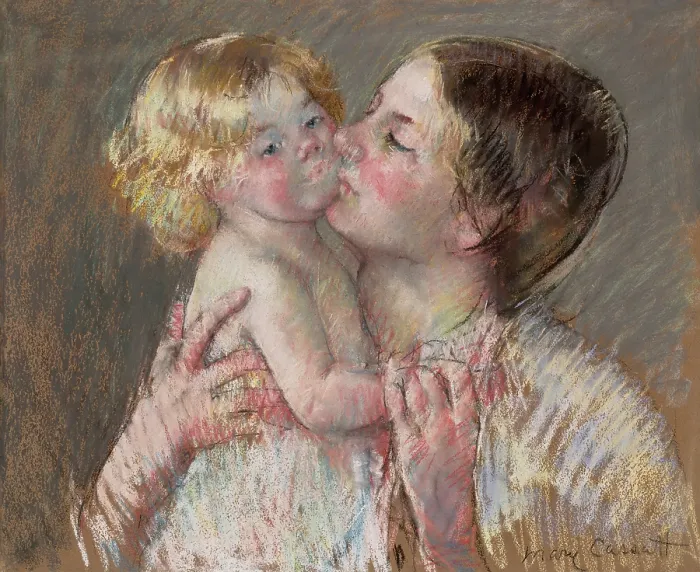 Framed Print : A Kiss for Baby Ann (No. 3), 1897. Creator: Cassatt, Mary (1845-1926) Framed Print : A Kiss for Baby Ann (No. 3), 1897. Creator: Cassatt, Mary (1845-1926)
