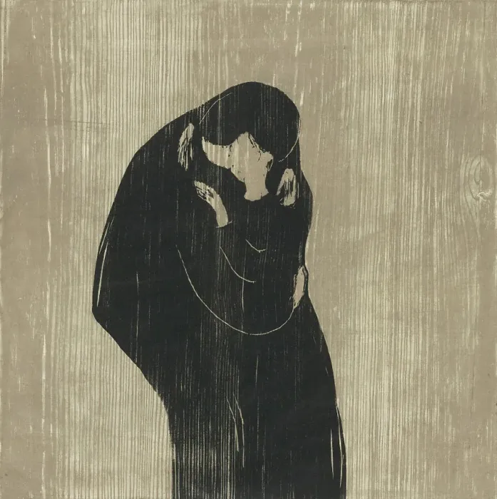 Framed Print : The Kiss IV, 1902. Creator: Edvard Munch Framed Print : The Kiss IV, 1902. Creator: Edvard Munch
