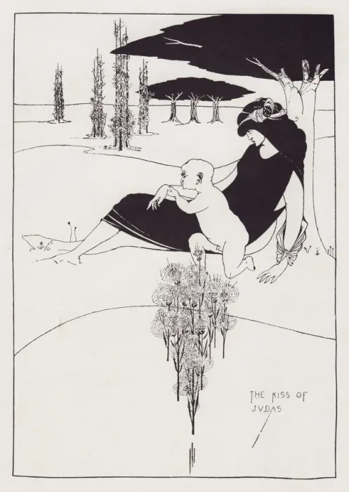 Framed Print : The Kiss of Judas, 1893. Creator: Aubrey Beardsley Framed Print : The Kiss of Judas, 1893. Creator: Aubrey Beardsley