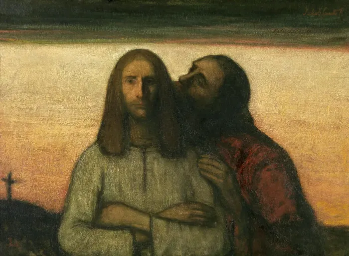 Framed Print : The Kiss of Judas, 1908. Creator: Jakob Smits Framed Print : The Kiss of Judas, 1908. Creator: Jakob Smits