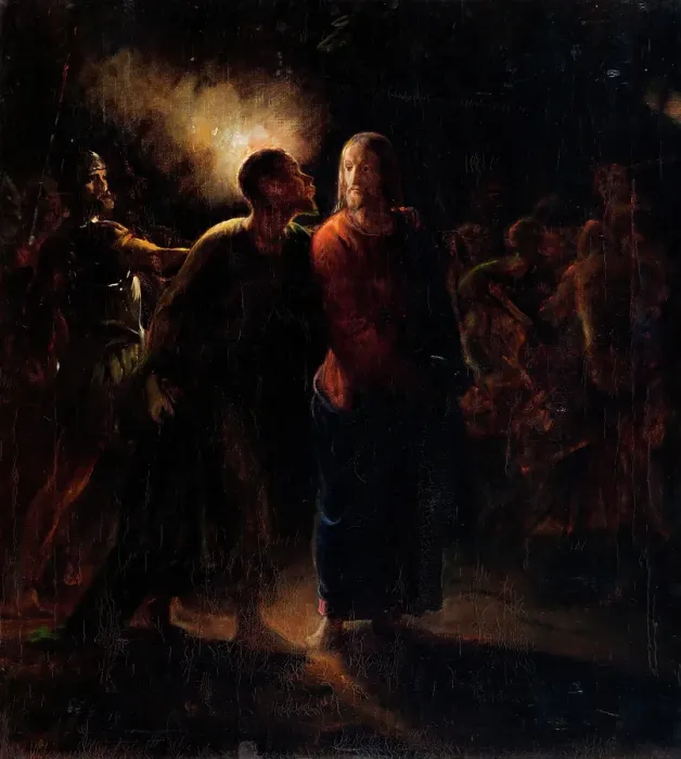 Framed Print : Kiss of Judas, n.d. (after 1860). Creator: Wilhelm Marstrand Framed Print : Kiss of Judas, n.d. (after 1860). Creator: Wilhelm Marstrand