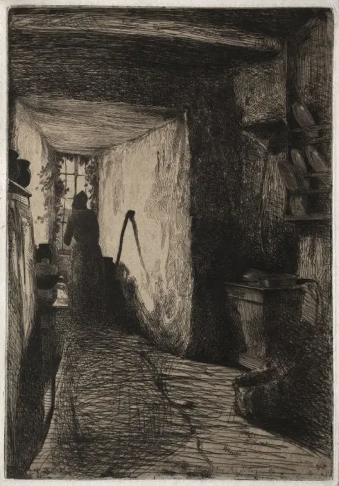 Framed Print : The Kitchen, 1858. Creator: James McNeill Whistler (American, 1834-1903) Framed Print : The Kitchen, 1858. Creator: James McNeill Whistler (American, 1834-1903)