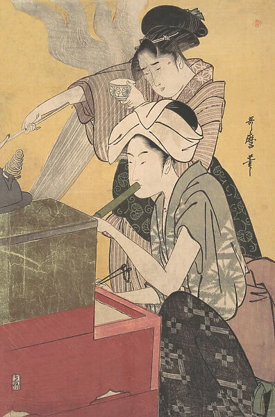 In the Kitchen, ca. 1794-95. Creator: Kitagawa Utamaro