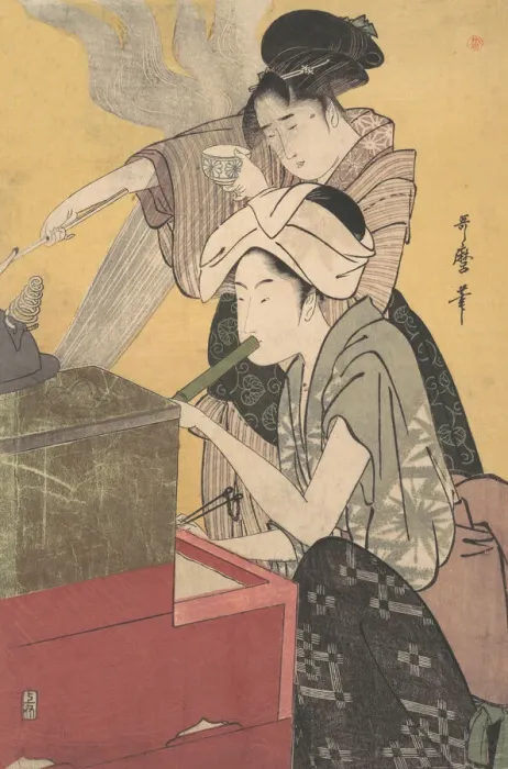 Framed Print : In the Kitchen, ca. 1794-95. Creator: Kitagawa Utamaro Framed Print : In the Kitchen, ca. 1794-95. Creator: Kitagawa Utamaro