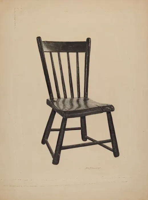 Framed Print : Kitchen Chair, c. 1940. Creator: Sydney Roberts Framed Print : Kitchen Chair, c. 1940. Creator: Sydney Roberts