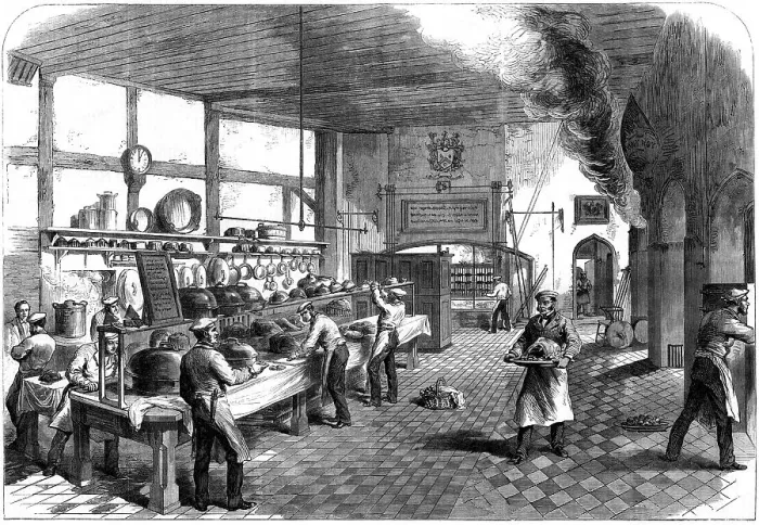 Framed Print : The kitchen at Charterhouse School, Godalming, Surrey, 1867 Framed Print : The kitchen at Charterhouse School, Godalming, Surrey, 1867