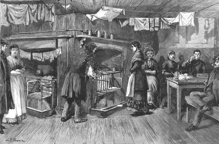 Framed Print : The Kitchen of a common lodging-house, Spitalfields, 1886. Creator: Unknown Framed Print : The Kitchen of a common lodging-house, Spitalfields, 1886. Creator: Unknown