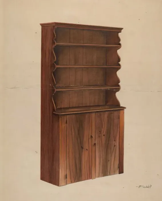 Framed Print : Kitchen Cupboard, c. 1938. Creator: Joseph Sudek Framed Print : Kitchen Cupboard, c. 1938. Creator: Joseph Sudek