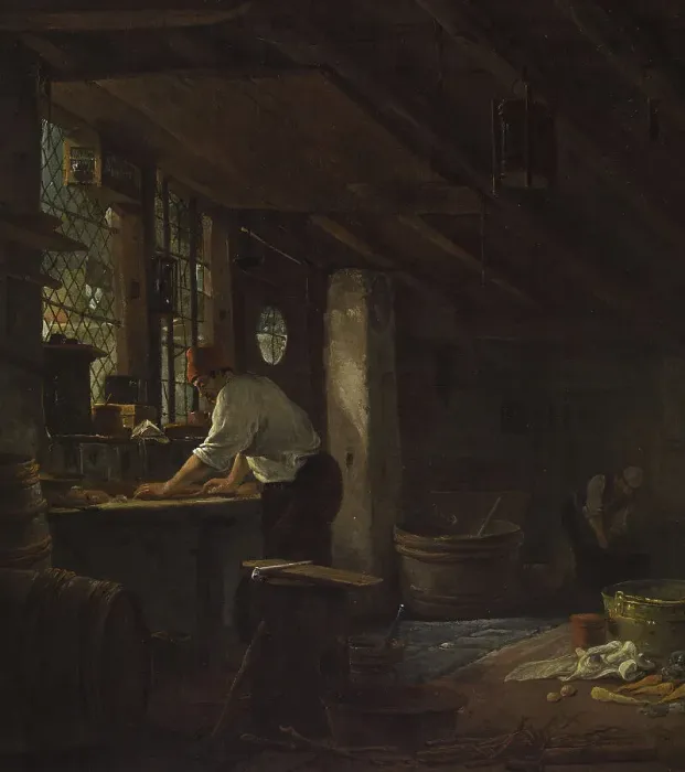 Framed Print : Kitchen Interior, 1650-1670. Creator: Thomas Wyck Framed Print : Kitchen Interior, 1650-1670. Creator: Thomas Wyck