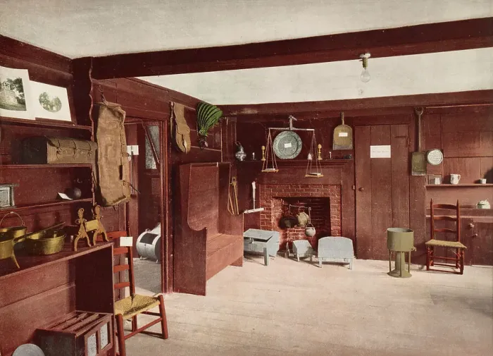 Framed Print : Kitchen of the John Hancock House, Lexington, c1900. Creator: Unknown Framed Print : Kitchen of the John Hancock House, Lexington, c1900. Creator: Unknown