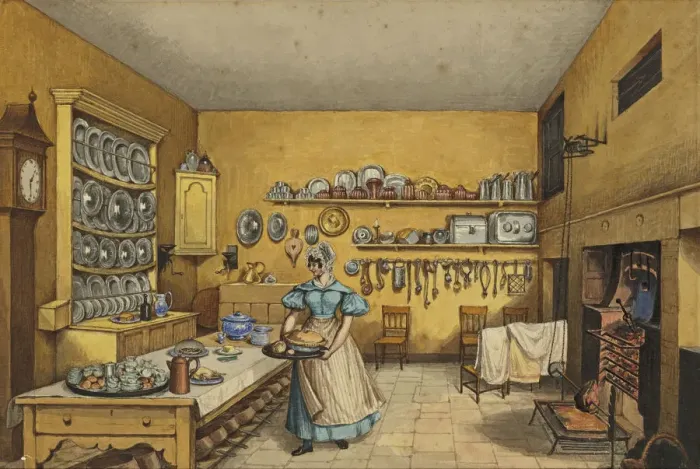 Framed Print : The Kitchen at Langton Hall Framed Print : The Kitchen at Langton Hall